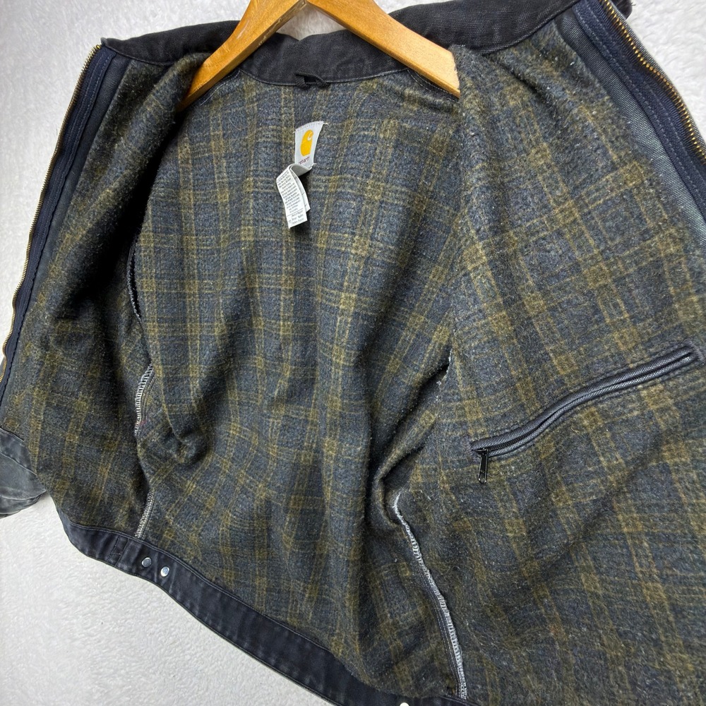 Carhartt Detroit Jacket Blanket Lined Mens Medium J97 PTL Petrol Gray - Picture 16 of 16